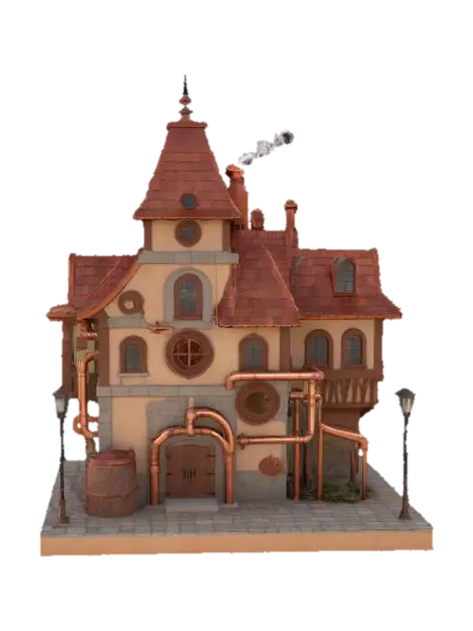 3D model for Steampunk Brewery, #arch#