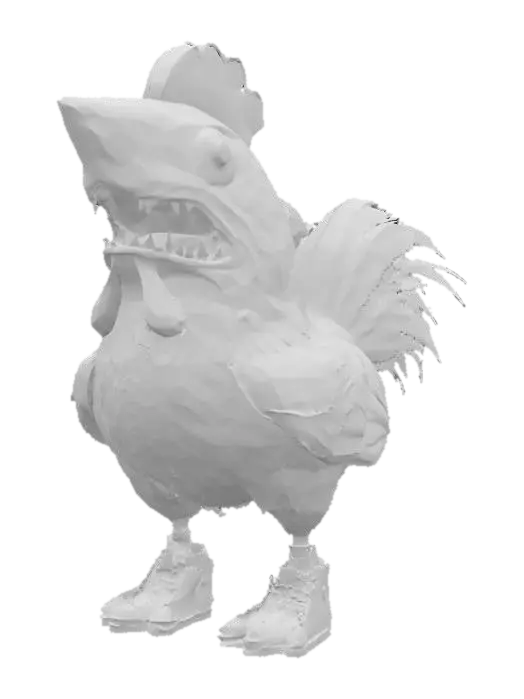 3D model for Sharkooster, #SketchTo3D#