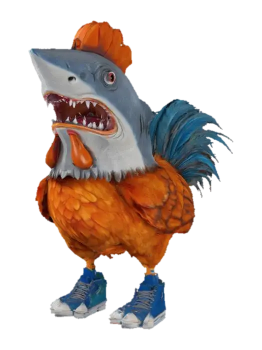 3D model for Sharkooster, #SketchTo3D#