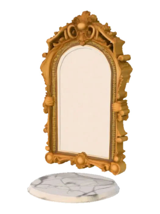 mirror, mirror on the wall, #PBR# - Wallmounted 3D model, vytvořený pomocí AI