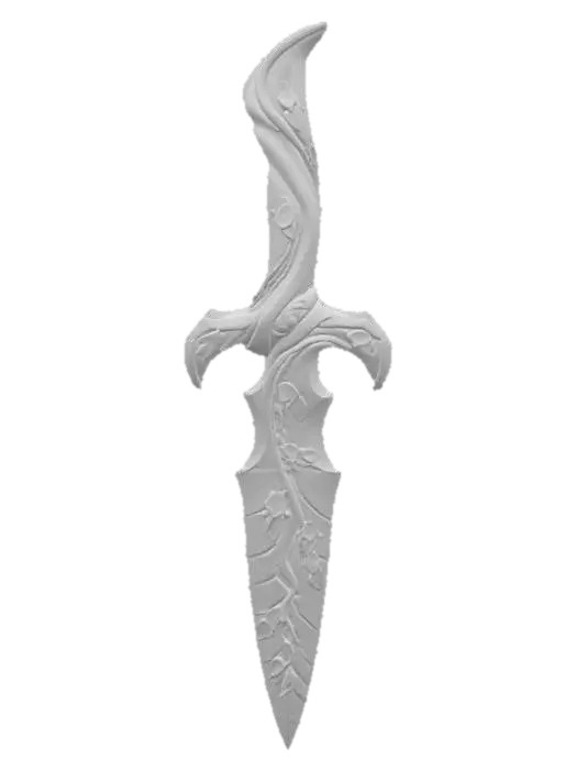 3D model for Silver Leaf Dagger