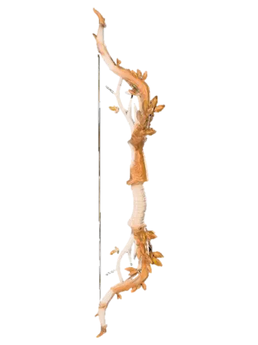 Golden Elven Bow - Archery 3D model, vytvořený pomocí AI
