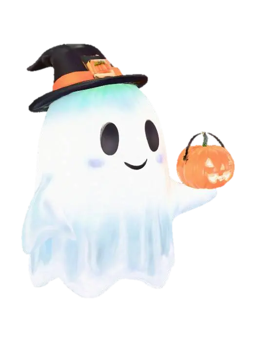 #Halloween2025# Ghosty - Paranormal 3D model, vytvořený pomocí AI