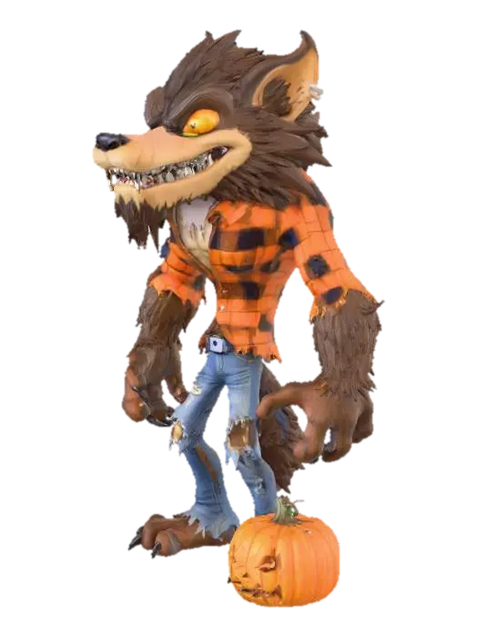 Werewolf Style, #Halloween2025# - Transformation 3D model, vytvořený pomocí AI