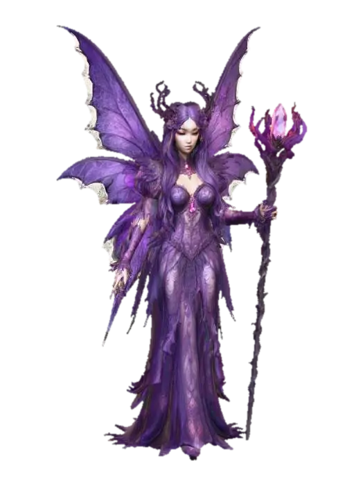 Enchanted Dark Faerie, #Halloween2025# - Imaginative 3D model, vytvořený pomocí AI