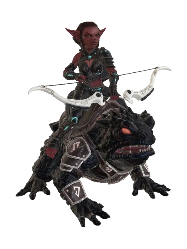 Modello 3D Emberbound Dragonrider, generato dall’IA