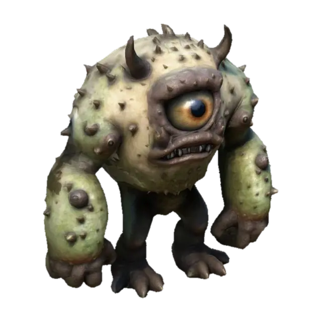Cyclops Furry Monster - Highquality 3D model, vytvořený pomocí AI