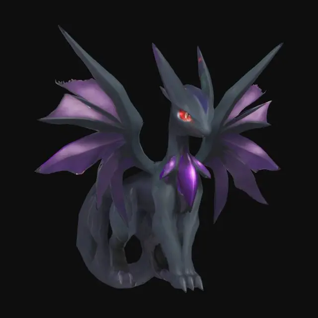 3D model for A legendary Pokémon of Dark type.