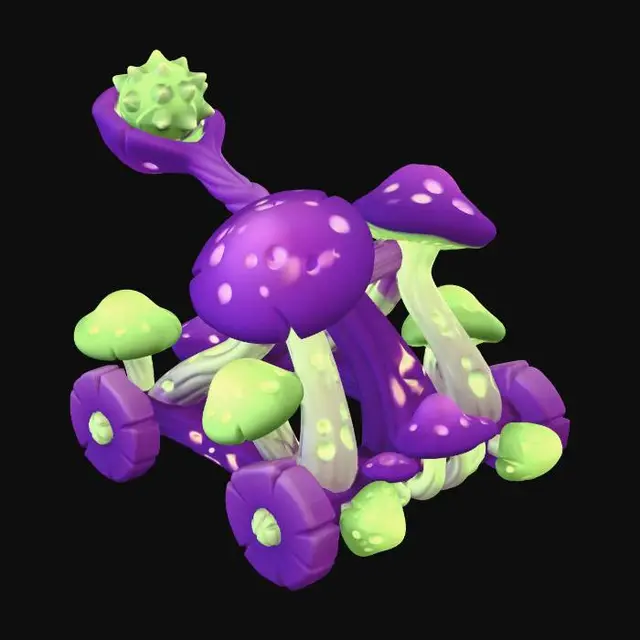3D model for Mushroom Cart