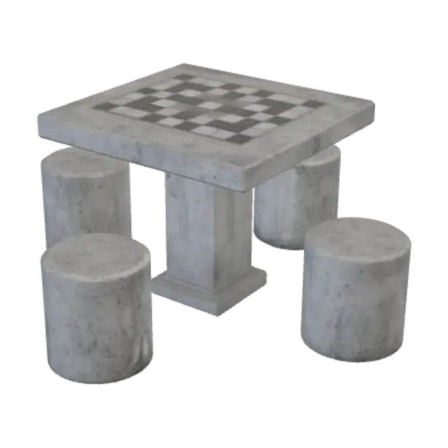 3D model for Concrete Chess Table