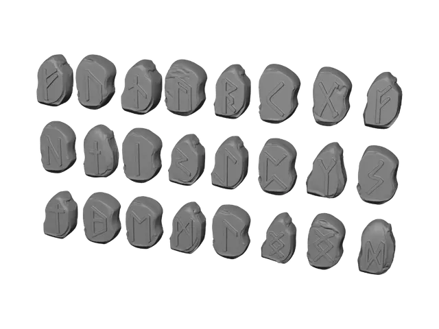 3D model for Runic Alphabet on Stones