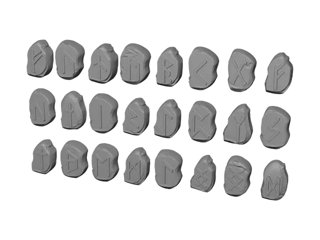 3D model for Runic Alphabet on Stones