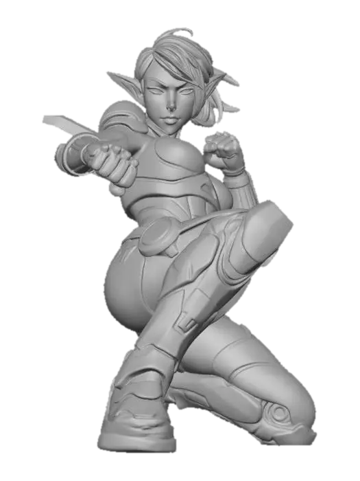3D model for Cyber Elf Warrior