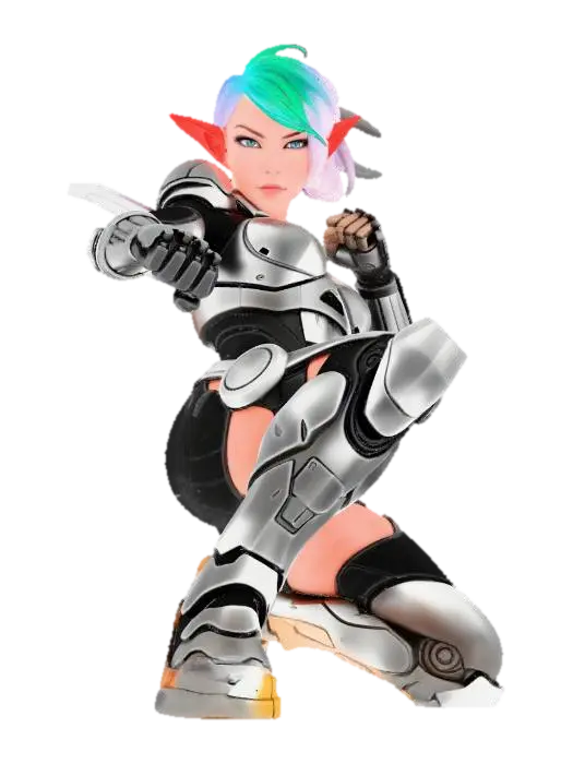 3D model for Cyber Elf Warrior