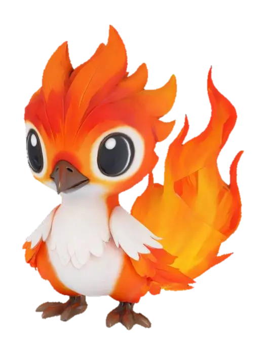 3D model for Fiery Phoenix Chick