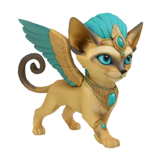 3D model for Winged Feline Majesty