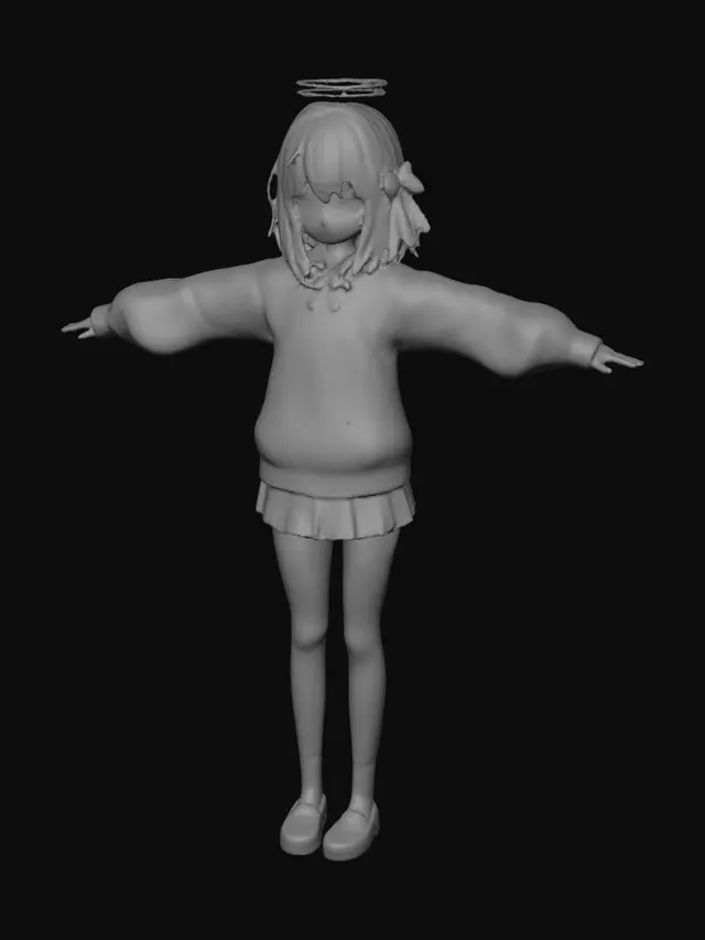 3D model for Haloed Schoolgirl