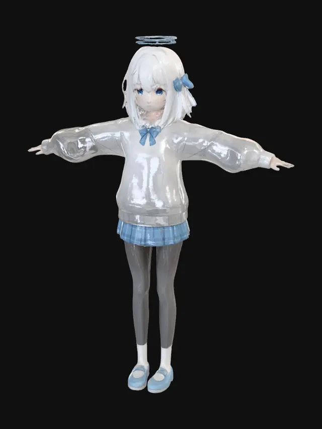 3D model for Haloed Schoolgirl