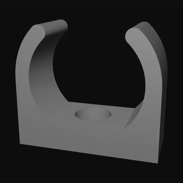 3D model for U-shaped mounting clamp
