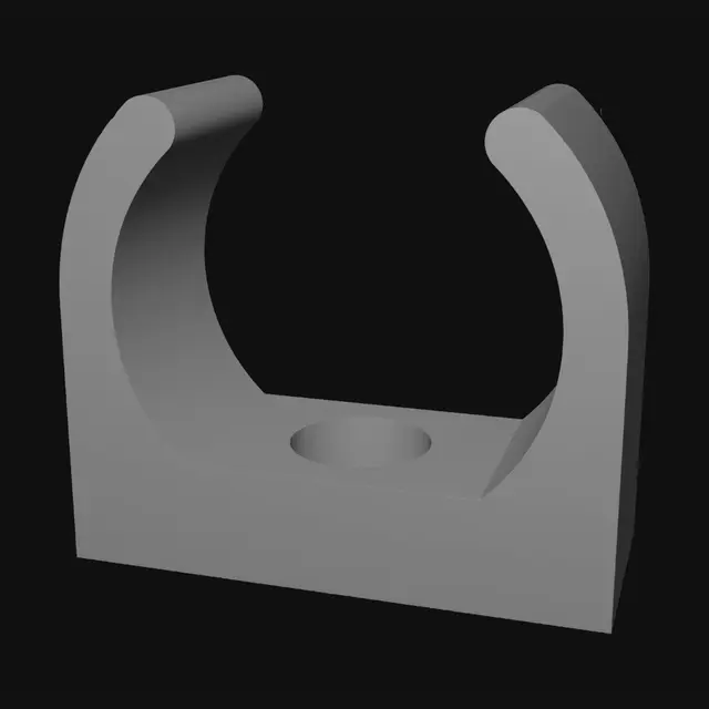 3D model for U-shaped mounting clamp