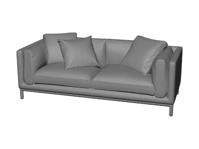 3D model for Neutral Linen Sofa