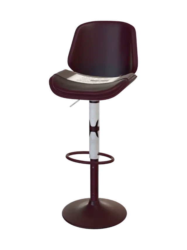 3D model for Adjustable Wooden Bar Stool with Backrest