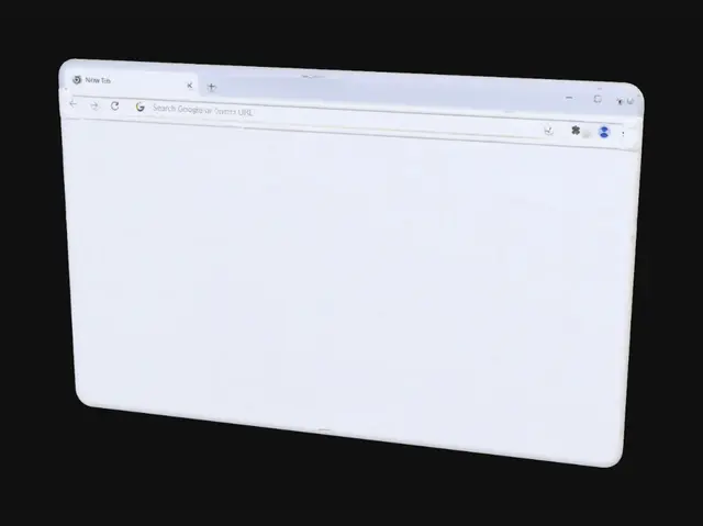 3D model for Blank Chrome New Tab Page