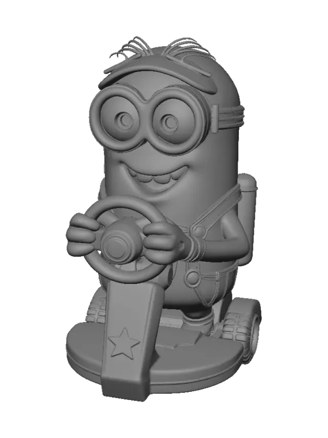 3D model for Generate a mario kart themed minion.