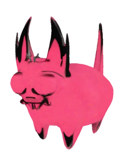 Alastor's cat - Moving 3D model, AI generated