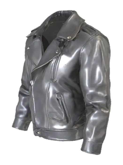 Veste en cuir noire, base #0b0b0b avec grain fin irrégulier, variation subtile vers… - Seams 3D model, vytvořený pomocí AI