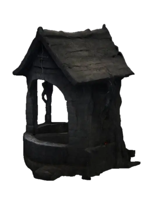 a demonic looking old fashioned well 3D model, vytvořený pomocí AI