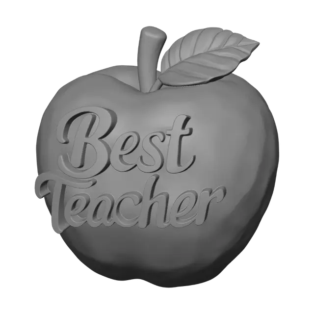 3D model for Best Teacher Apple