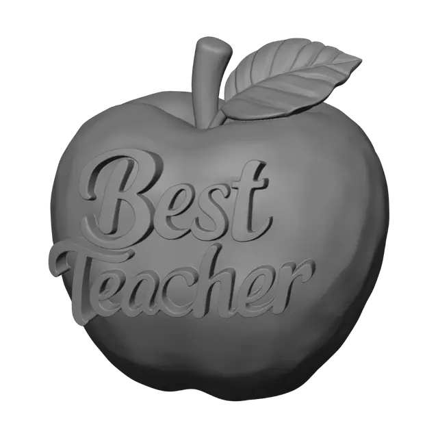 3D model for Best Teacher Apple