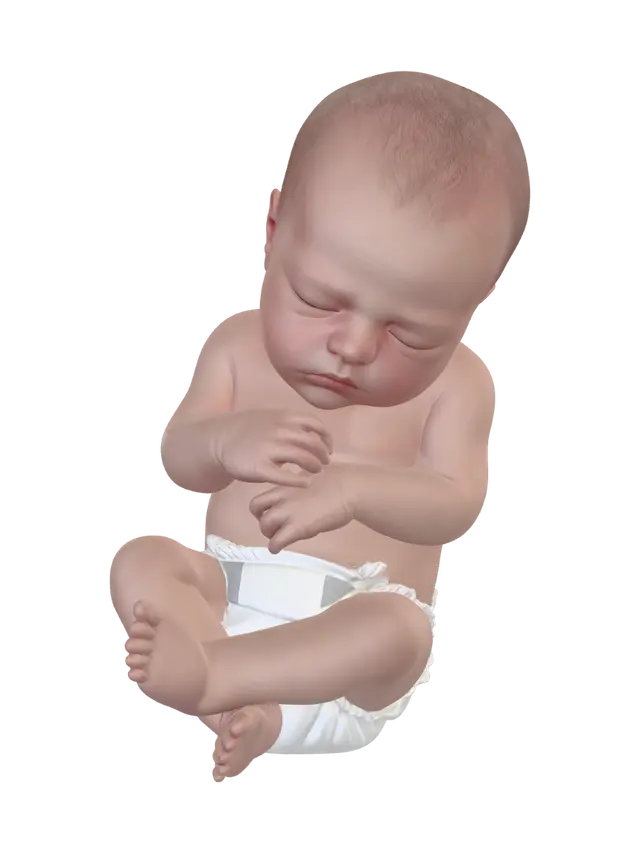 Sleeping Baby - Sleep 3D model, vytvořený pomocí AI