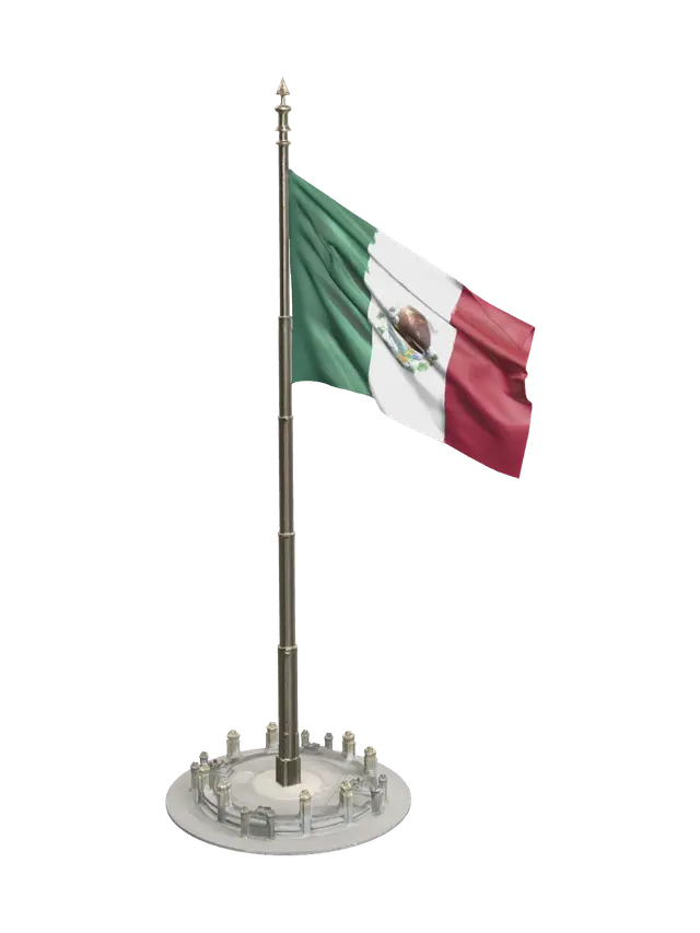 Fantasy Zocalo Mexico 3D model, vytvořený pomocí AI