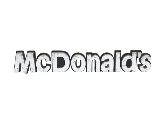 McDonald's 3D Sign - Branding 3D model, AI generated