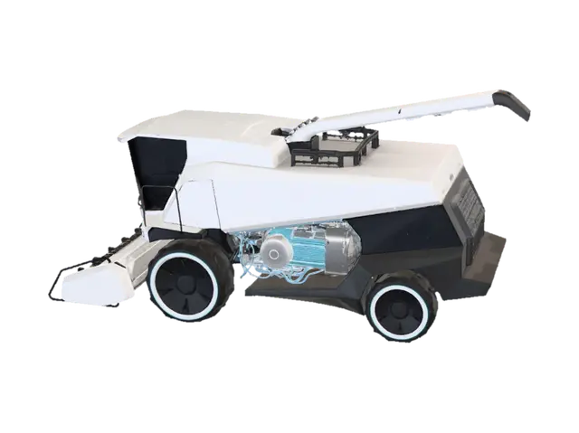 Autonomous Harvester - Driverless 3D model, vytvořený pomocí AI