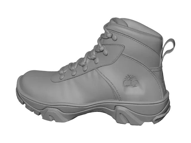 3D model for Timberland-Style Brown Leather Hiking Boot