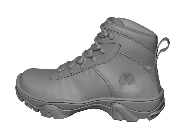 3D model for Timberland-Style Brown Leather Hiking Boot