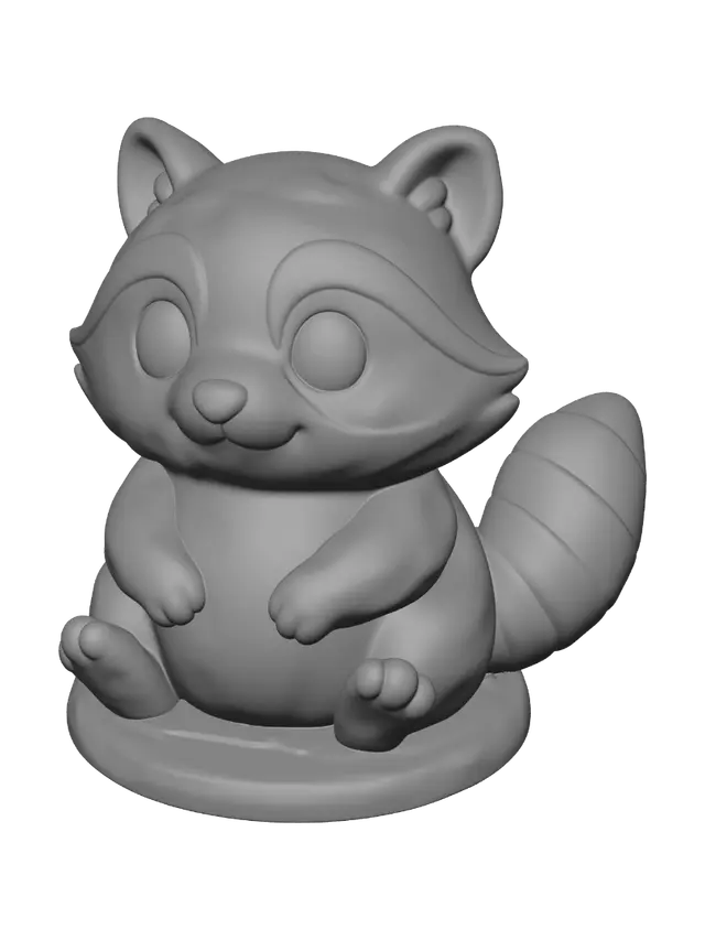 3D model for Monochrome Raccoon