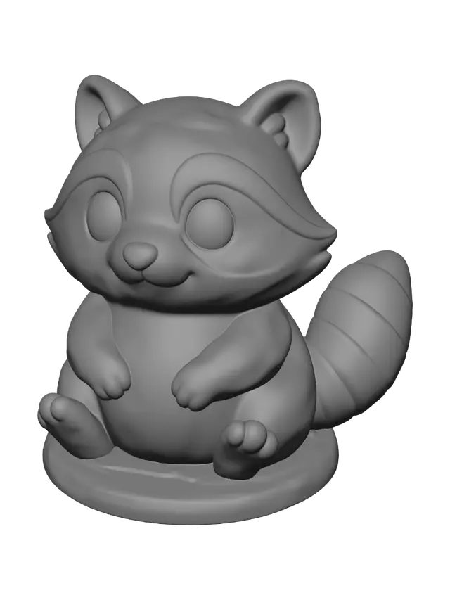 3D model for Monochrome Raccoon