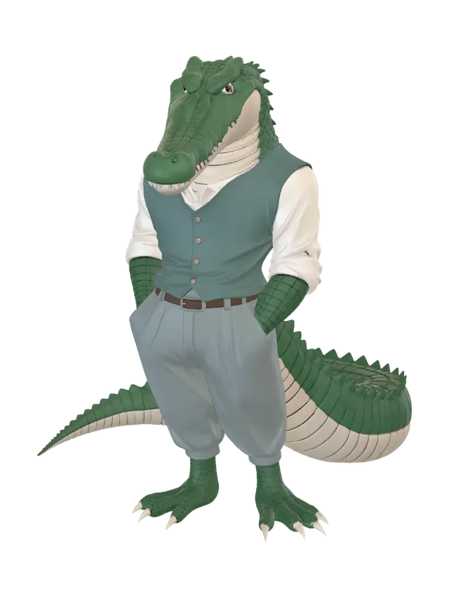 3D model for Dapper Crocodile
