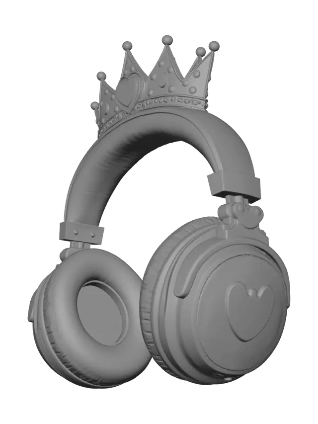 3D model for Pink Crown Headphones