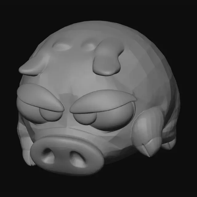 3D model for Grumpy Pig