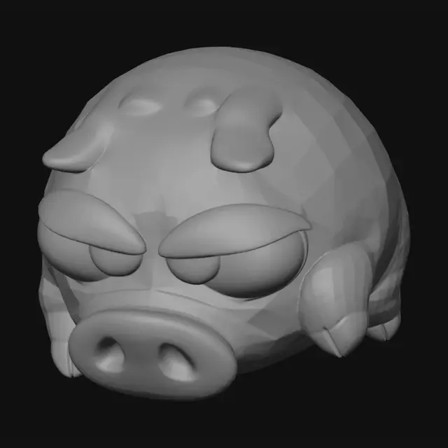 3D model for Grumpy Pig