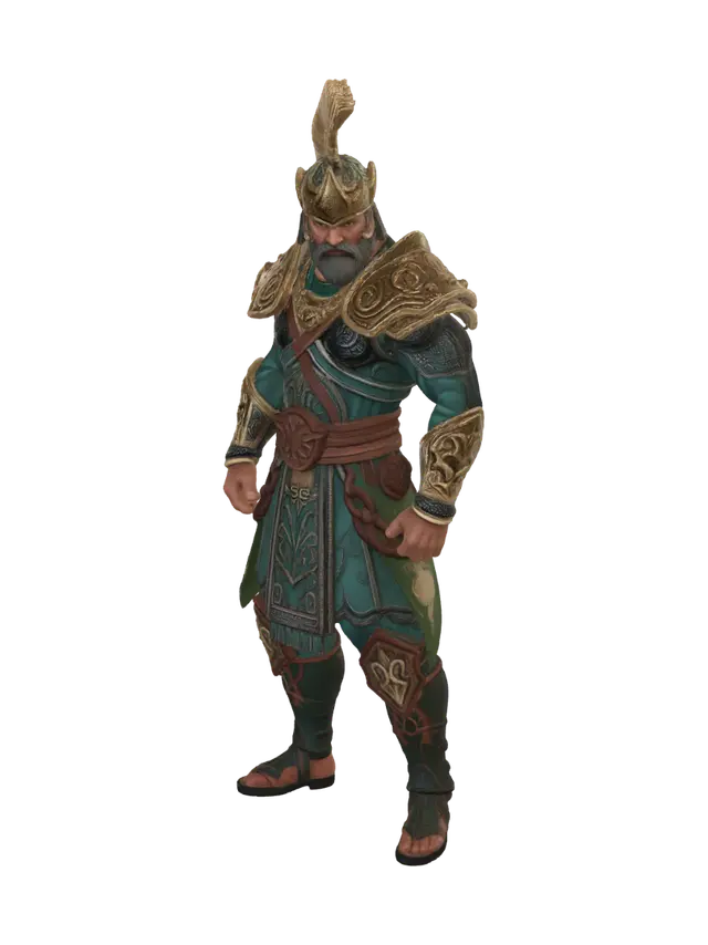 3D model for Elleri ayakları görünen türk mitolojisinde sağlam bir dövüşçü karakter mehmet sultan fatih