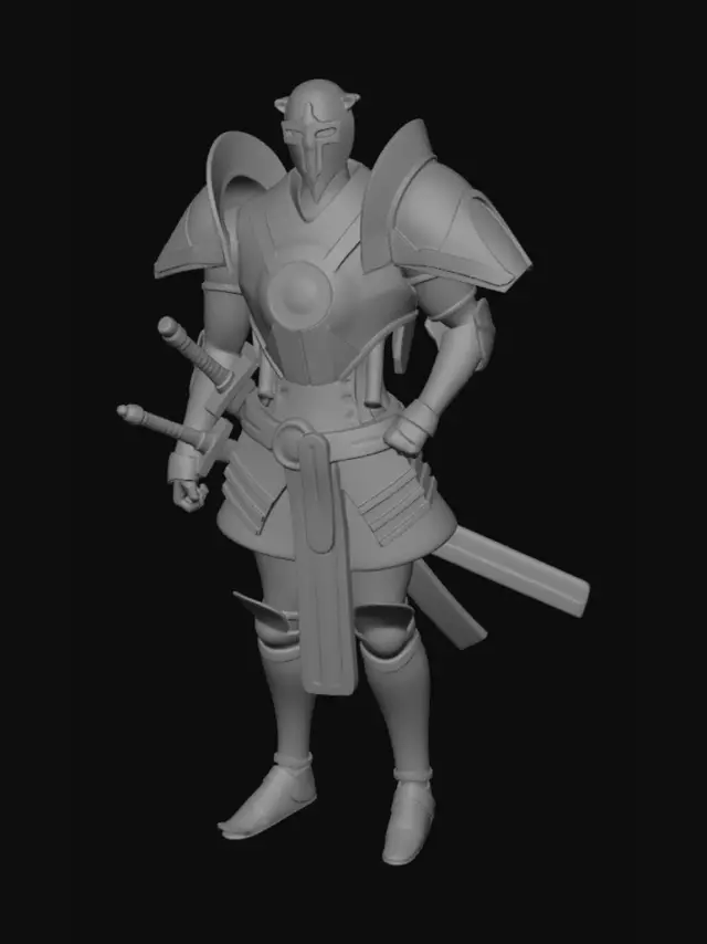 3D model for Starbound Knight