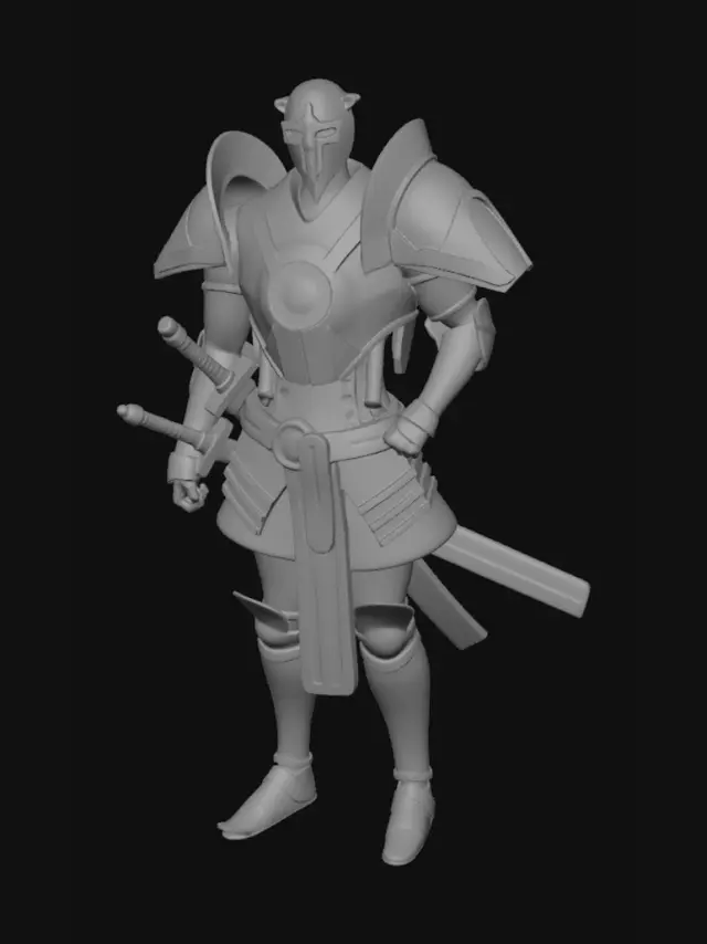 3D model for Starbound Knight