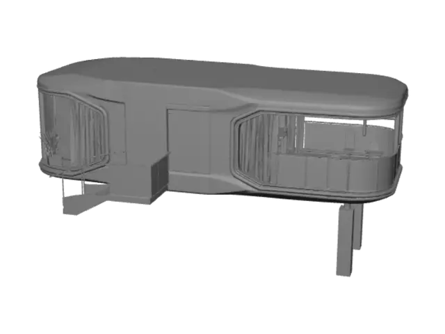 3D model for Elevated Glass Retreat