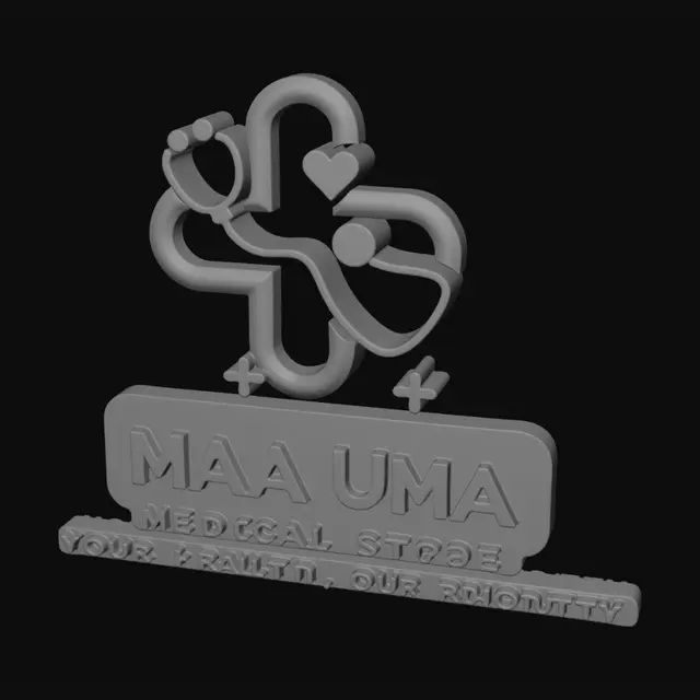 3D model for MAA UMA Medical Store Logo